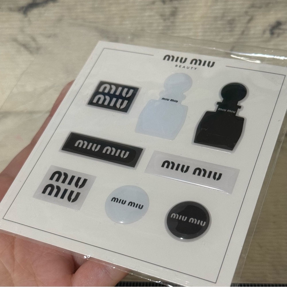 Miu Miu Beauty Puffy Logo Stickers - Picture 3 of 5